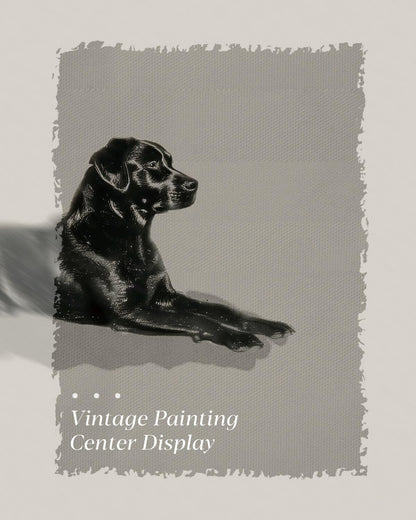 HUARCEY Gold Framed Vintage Wall Art Black Dog Wall Decor Minimalist Animal Art Pictures Room Decor