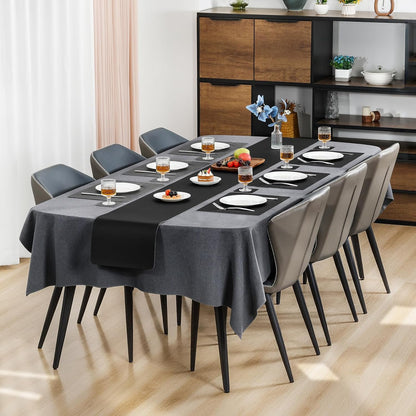 Myir JUN Placemats Dual Sided, Faux Leather Place Mats Set of 6 Indoor Placemats for Dining Table
