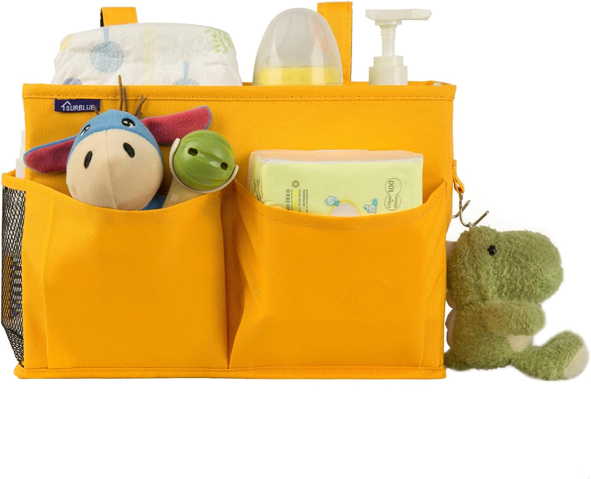 Surblue Bedside Caddy Hanging Bed Organizer Storage Bag Pocket for Bunk and Hospital Beds, College