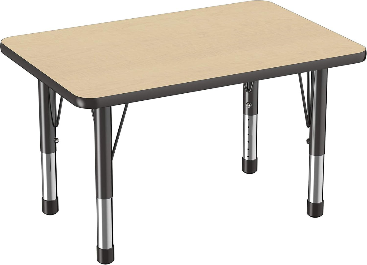 FDP Rectangle Activity School and Classroom Kids Table (24 x 36 inch), Chunky Toddler Leg