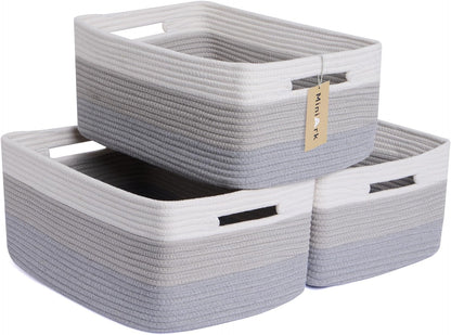 Large Storage Baskets for Shelves, Closet Organizers Bins for Clothes Blanket Towels, Baby Nursery