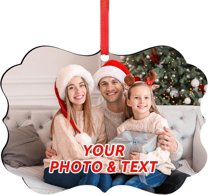 Personalized Christmas Ornaments 2025, Custom Photo Text Hanging Ornament Keepsake Gift for