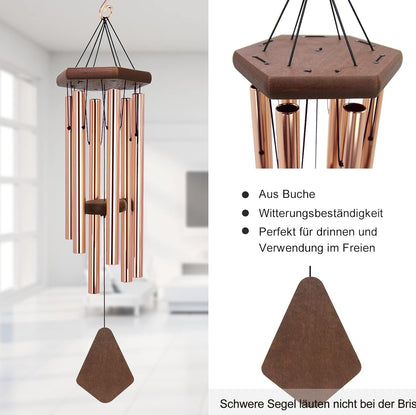 Memorial Wind Chimes for Outside, Wind Chime Outdoor Deep Tone, Sympathy Wind-Chime Personalized