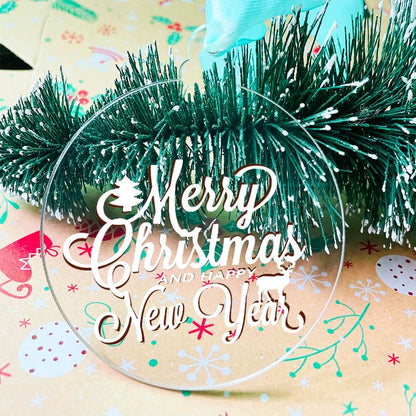 20Pcs 4 Inch Clear Acrylic Christmas Ornaments - DIY Craft Hanging Ornaments for Christmas Tree
