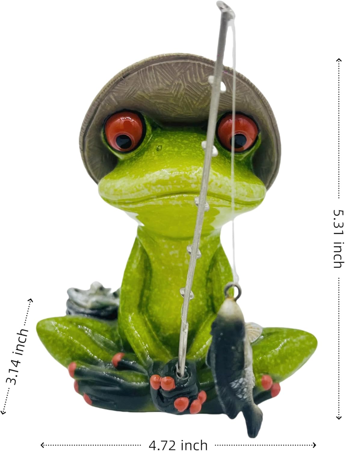 Frog Fishing Decor, Summer Garden Statues, Ocean Beach Decorations, Home Bookshelf Desktop Statues