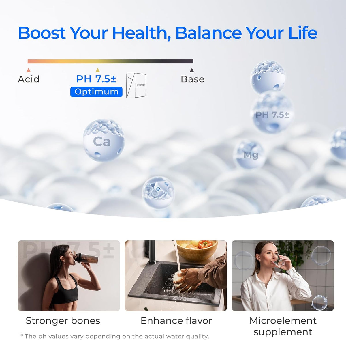 Waterdrop X16-Alkaline Tankless Reverse Osmosis System, NSF/ANSI 42&58&372 Certified, 1600 GPD RO