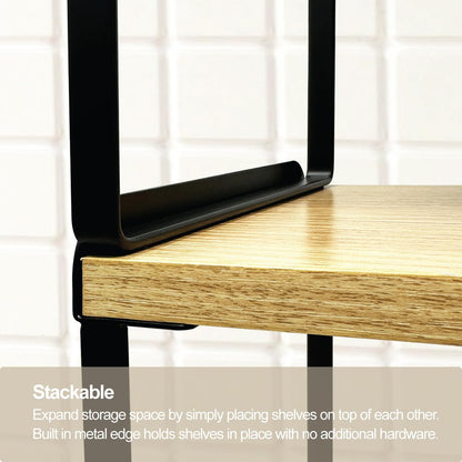 Mitus Shelf Organizer and Storage, Tiered Wood Cabinet Rack for The Kitchen Counter, Bathroom