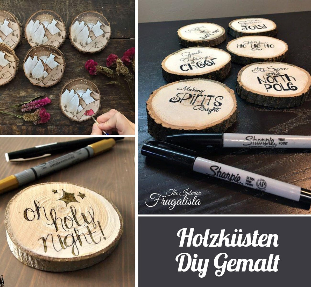 50 Pcs Wood Slices with Hole, 2.3"-2.8" Unfinished Wood, Wood Rounds for Crafts, Wood Crafts, Round