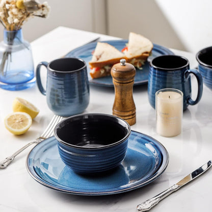 Hasense Coffee Mug Set of 4, 12 Ounce Ceramic Coffee Cups with Handle, Large Mug Set for Coffee