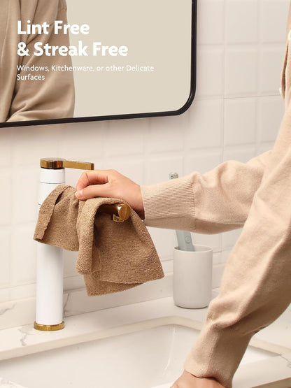 Fantasticlean Microfiber Cleaning Cloth Roll -90 Pack, Tear Away Microfiber Towels, 12" x 12"