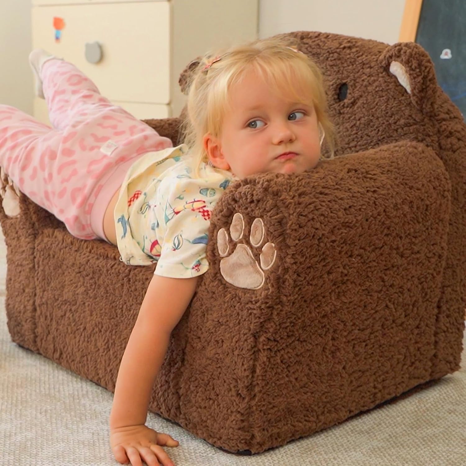 ALIMORDEN Animal Series Kid's Chair, Ultra-Soft Comfy Foam Filled Toddler Sofa Chair, Cute