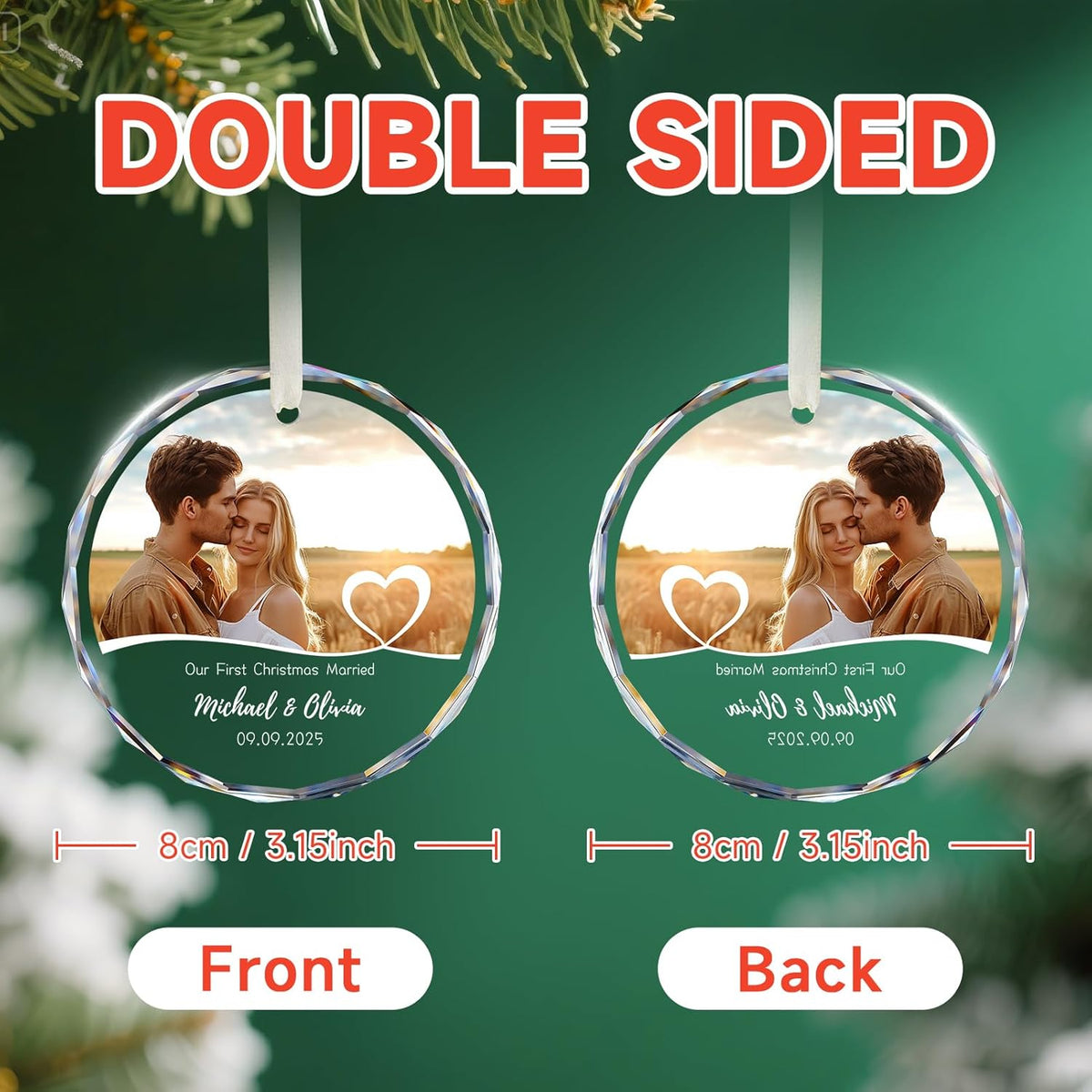 Personalized First Christmas Engaged Ornaments, Engagement Gifts for Couples 2025, Bride to be