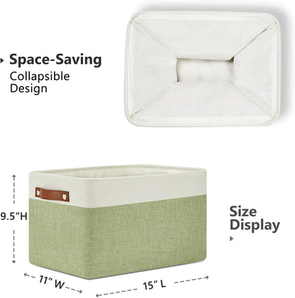 DULLEMELO Fabric Storage Bins for Laundry, Home, Foldable Storage Baskets for Shelves, Toys