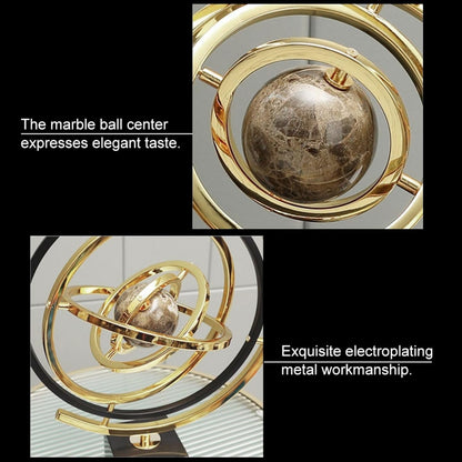 homary Modern Sculpture Decor Abstract Art Decoration Metal Globe Ornament Living Room Decor with