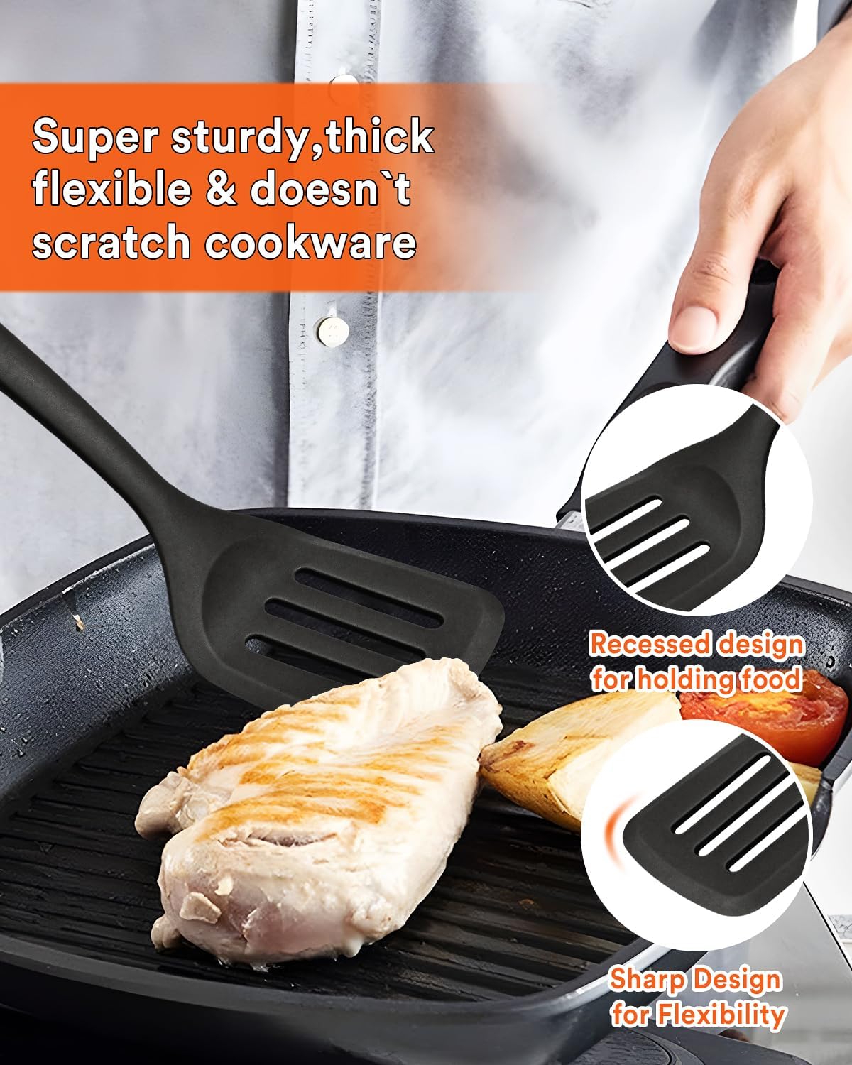 Kitchen Utensils Set, 13PCS Silicone Cooking Utensils, Heat Resistant Kitchen Utensil Spatula Set