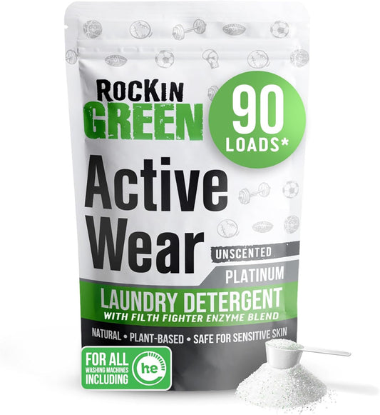 Rockin' Green Laundry Detergent, Plant based, All Natural Laundry Detergent Powder, Vegan and