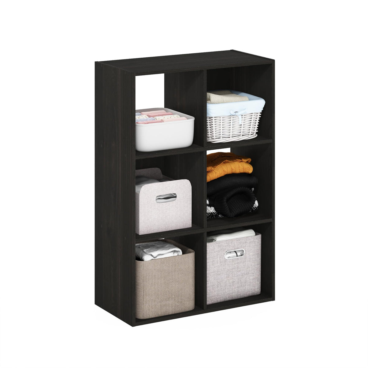 Furinno PELLI Closet Organizers and Storage, 6-Cube Closet Organizer, Open Shelf Closet Storage