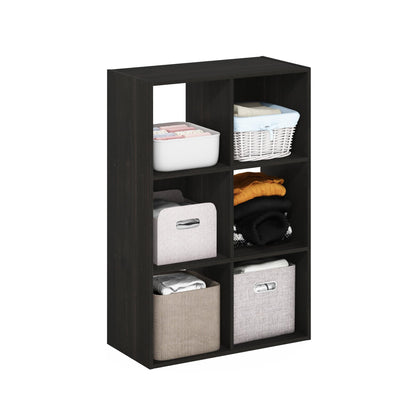 Furinno PELLI Closet Organizers and Storage, 6-Cube Closet Organizer, Open Shelf Closet Storage