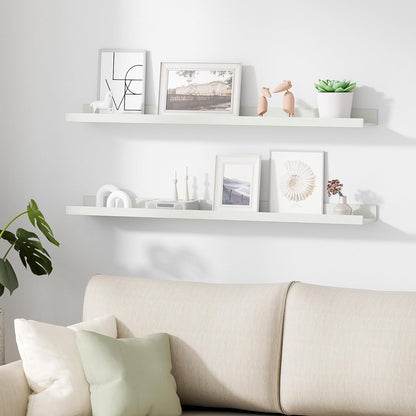 upsimples Floating Shelves for Wall, Wall Shelves for Decor Storage Set of 6, Wall Mounted Wood