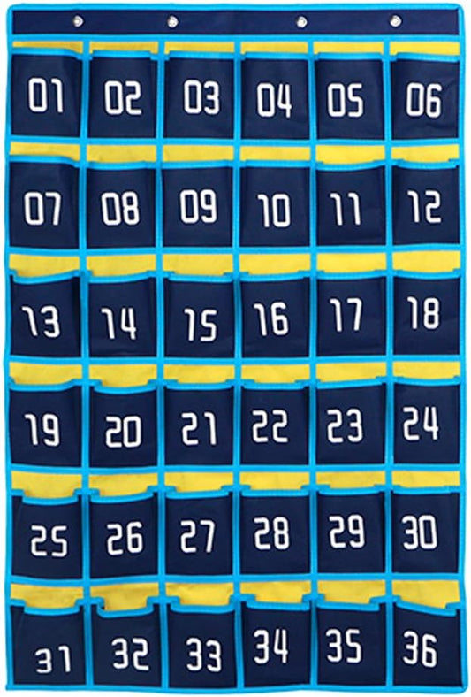 Loghot Classroom Accessories Closet Pocket Chart for Cell Phones Holder Wall Door Hanging Organizer