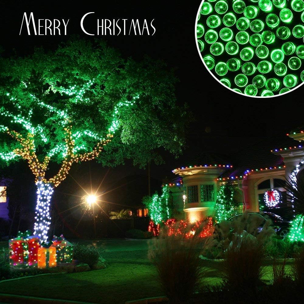 Joomer Green Solar Christmas Lights, 2 Pack Total 144FT 400 LED 8 Modes Waterproof Solar Christmas
