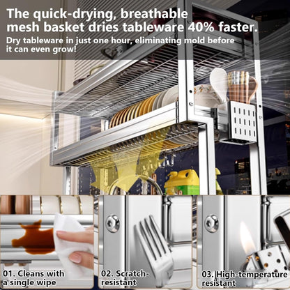 Kitchen Sink Rack Sink Above The Dish Drain Dish Washing Rack Stainless Steel Multifunctional Dish