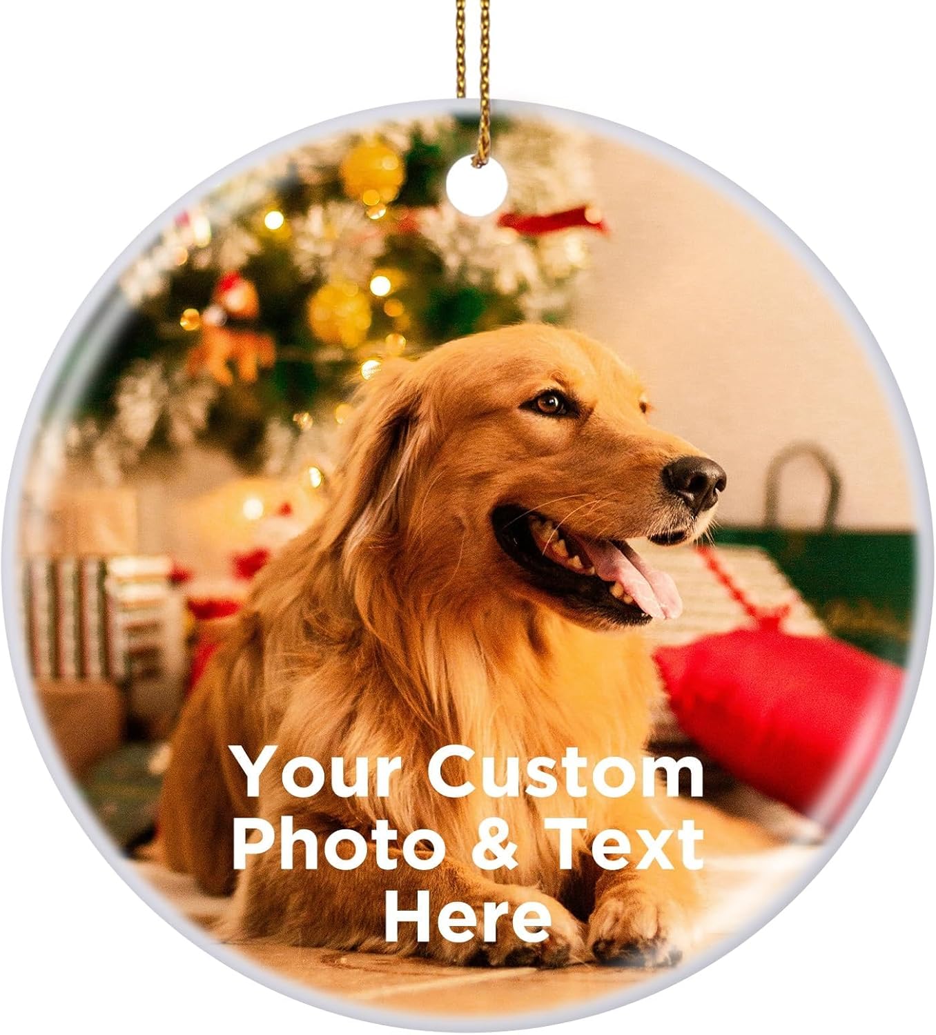Personalized Christmas Ornaments 2025 Customized with Photo Text Ornament Keepsake Pet First