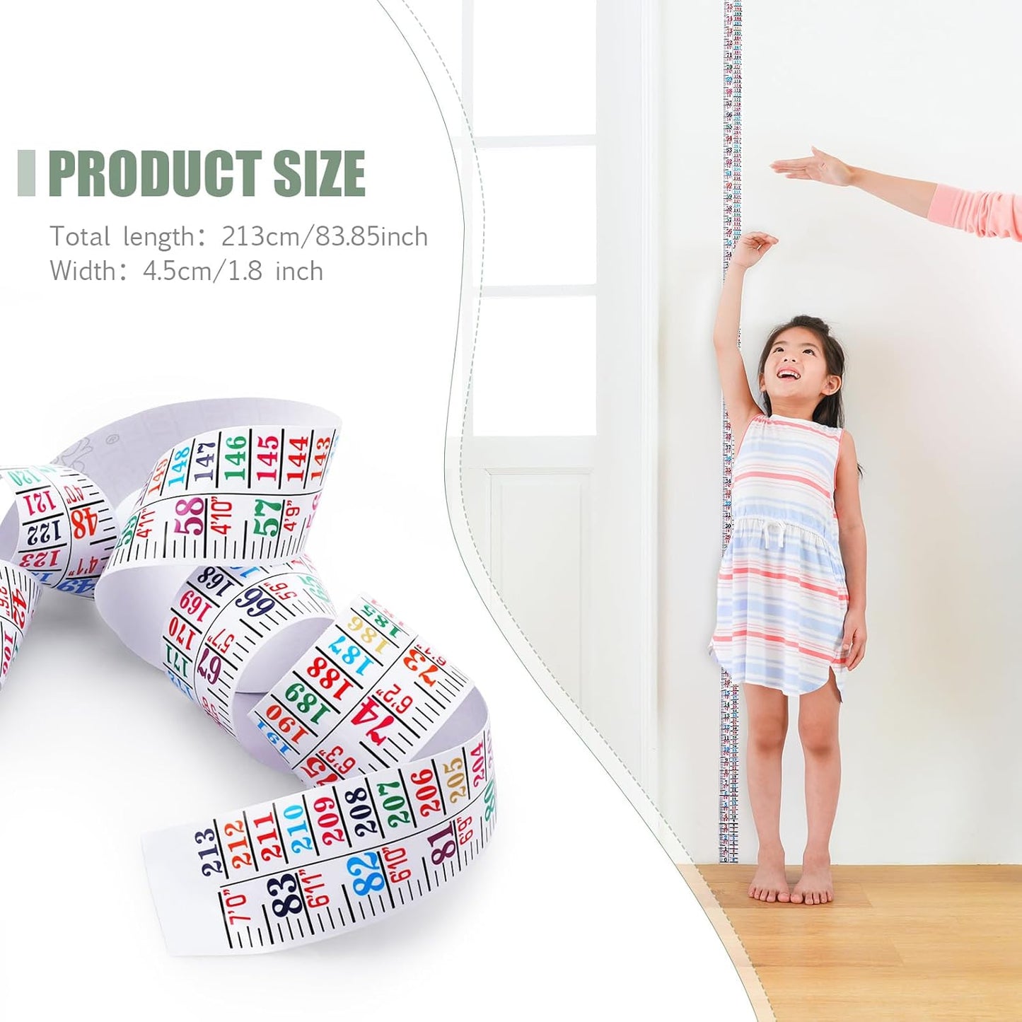 Tatuo Growth Chart Wall Labels Height Indicator Tape Ruler Growth Chart Decor Height Indicator