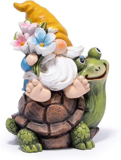 Hodao Spring Garden Gnome Decoration Flower Animal Ornaments Decor Gifts Spring Gnomes for Garden