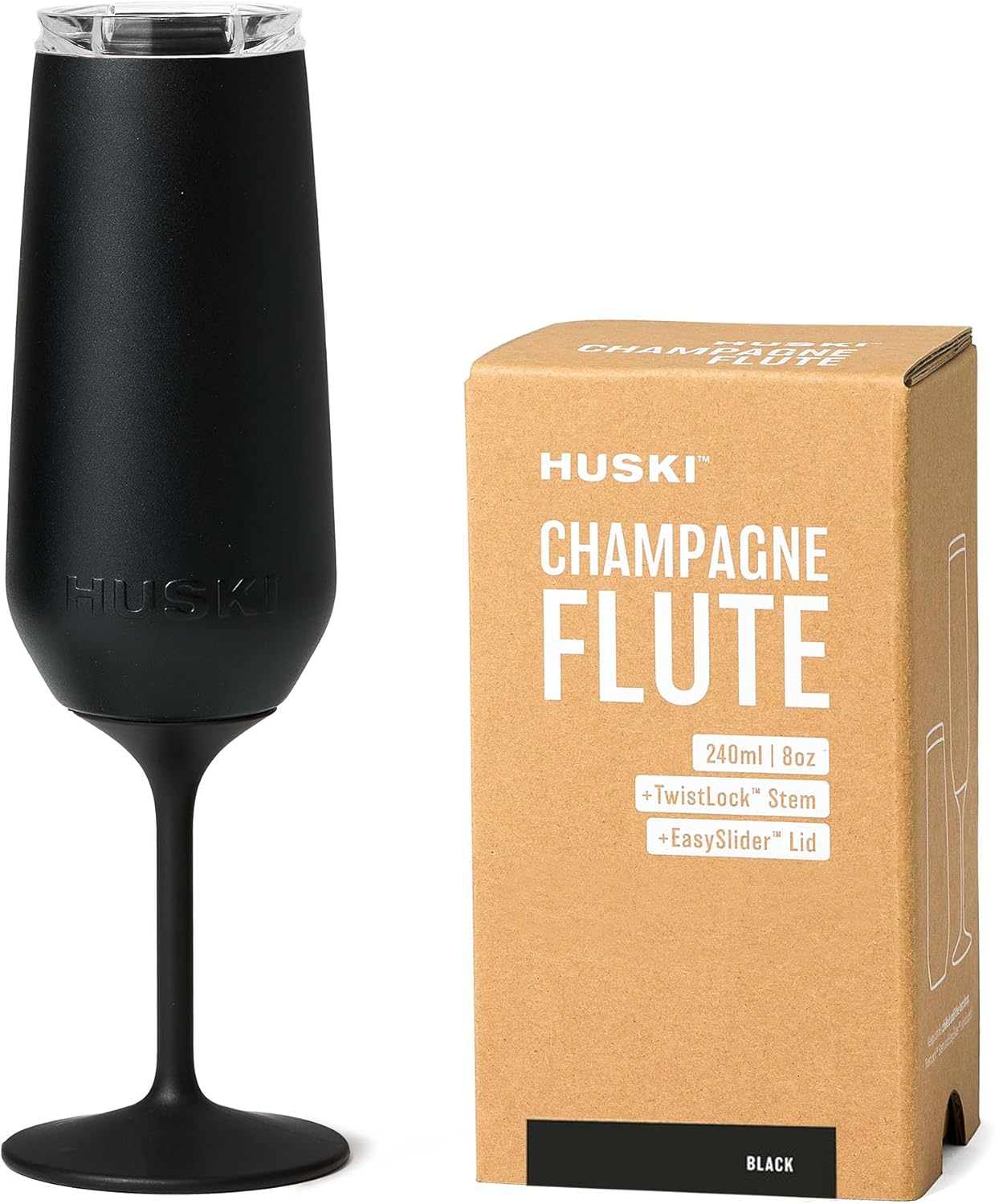Huski Champagne Flute | NEW | Award-winning Design with Detachable Stem | Premium Stainless Steel