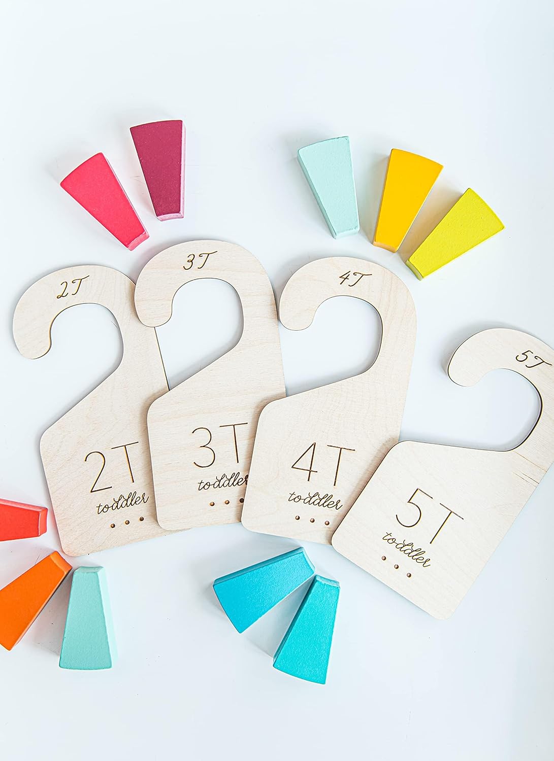 Loft Toddler Closet Dividers Durable Birch Kids Closet Organizer Timeless Etched Design for 2T-5T