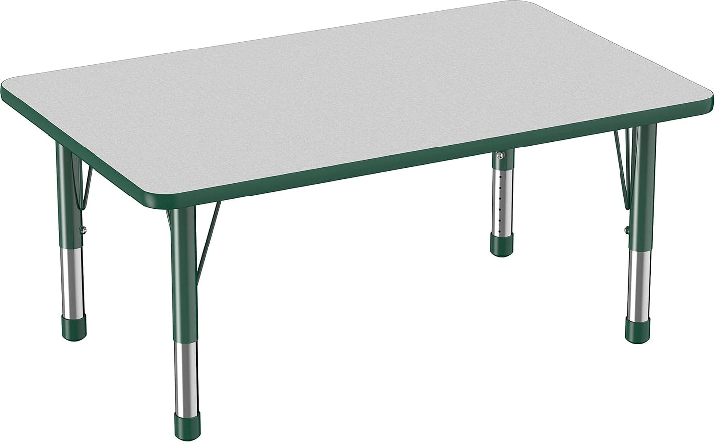 FDP Rectangle Activity School and Classroom Kids Table (30 x 48 inch), Chunky Toddler Legs
