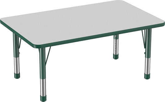 FDP Rectangle Activity School and Classroom Kids Table (30 x 48 inch), Chunky Toddler Legs