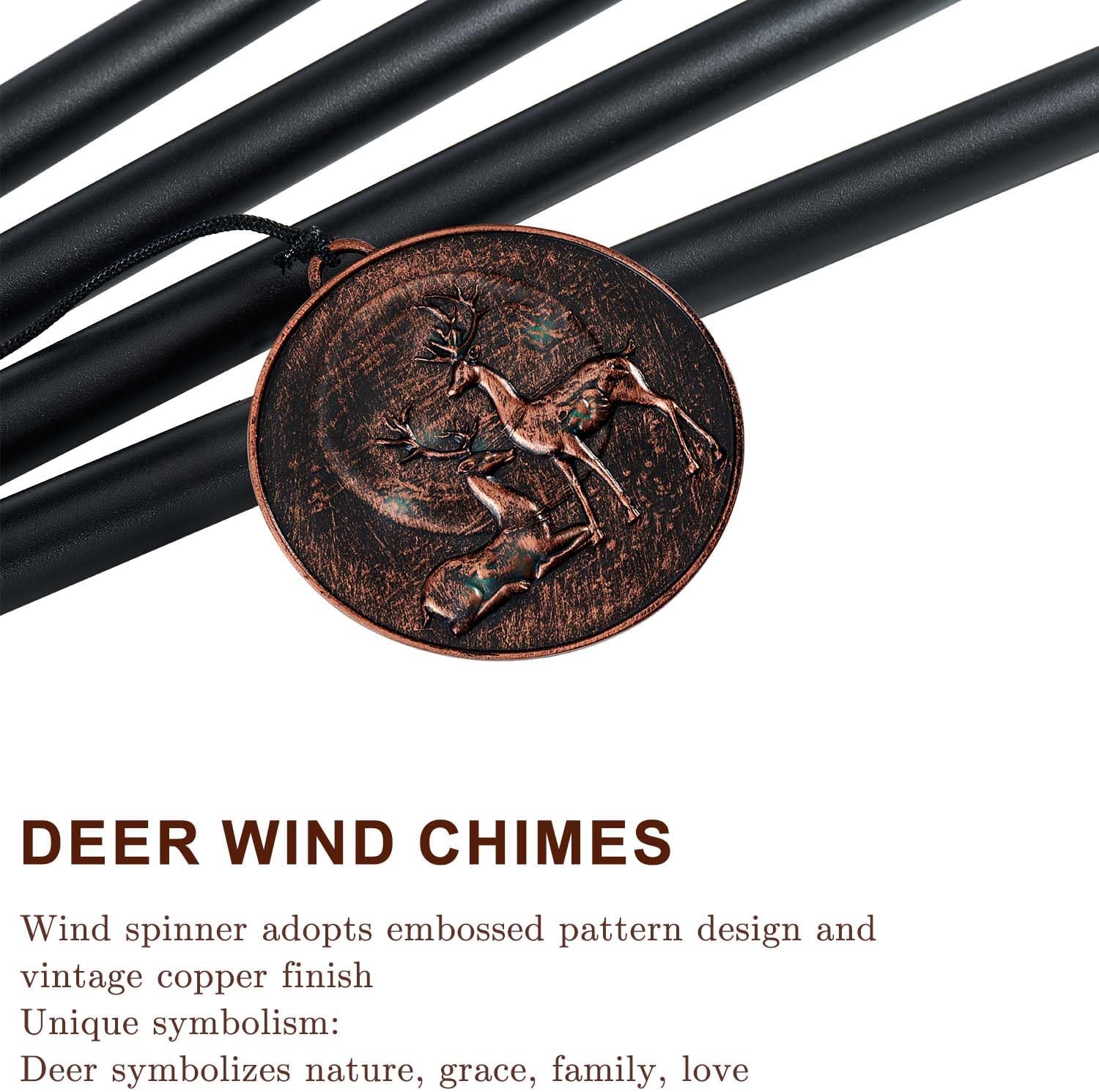 Wind Chimes for Outside, Deer Deep Tone Vintage Wind Chime Outdoor Clearance