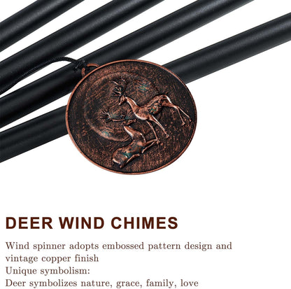 Wind Chimes for Outside, Deer Deep Tone Vintage Wind Chime Outdoor Clearance