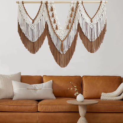 large macrame wall hanging - Boho Tapestry Macrame Wall Decor Art- Chic Bohemian Handmade Woven