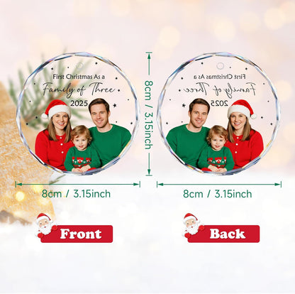 Family Christmas Ornaments 2025 Personalized, Custom Name, Photo Ornaments for Christmas Tree