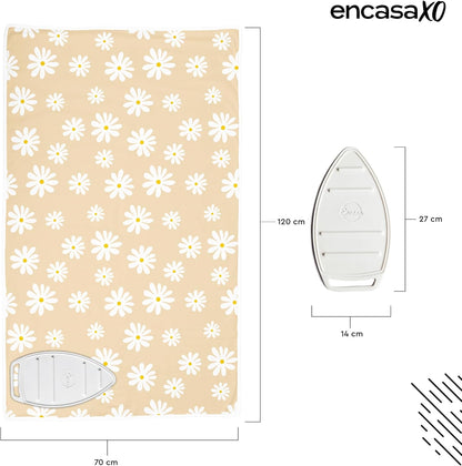Encasa XO Ironing Mat/Pad (Large 48"x28") with 3mm Padding & Silicone Iron Rest for Steam Pressing