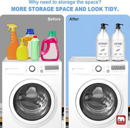 GMISUN Laundry Detergent Dispenser, 2 Pack Liquid Laundry Soap Dispenser, 64oz Storage Container