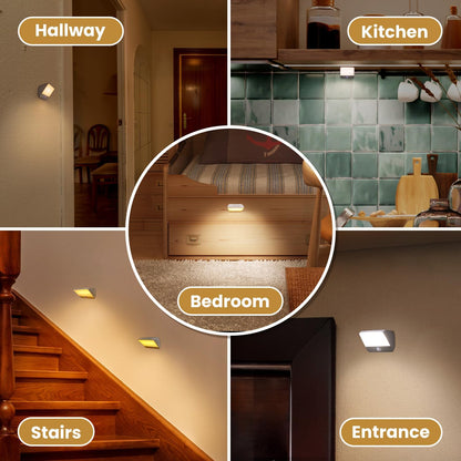 Motion Sensor Light Indoor Rechargeable, Battery Night Light 2000mAh, Motion Activated Night Lights