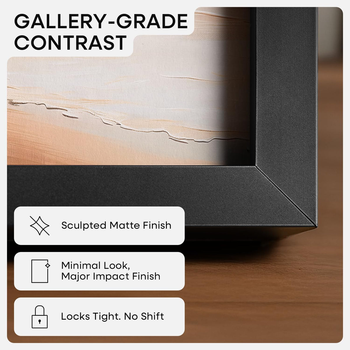 Homeforia A3 Picture Frame Black, High End Metal 11.7 x 16.5 inch Poster Frames with Mat 8.3 x 11.7