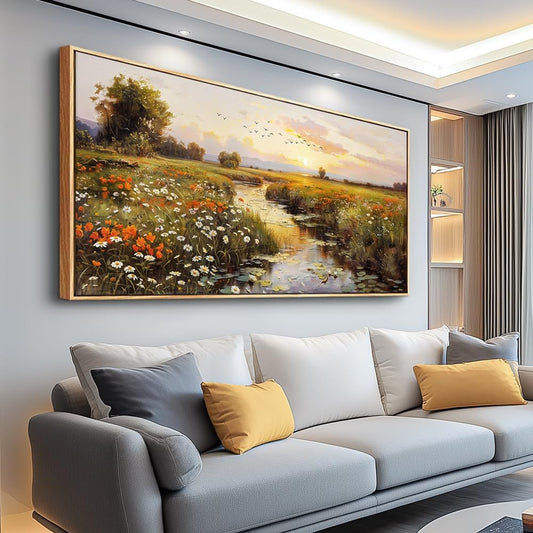 PHAOHUAXM Large Wall Art For Living Room Canvas Wall Decor For Bedroom Watercolour Painting Office
