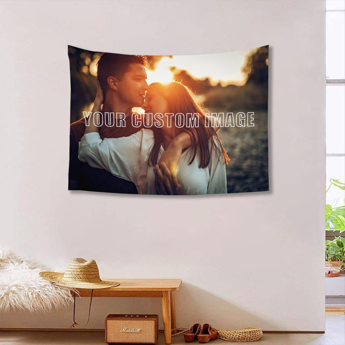 Custom Tapestry For Wall Bedroom Custom Backdrop Personalized Image Text Photo Customized Funny