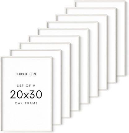 HAUS AND HUES 20 x 30 Frame Set of 9-20 By 30 Picture Frame, 20x30 Poster Frame Wood, Big 20 Inch x