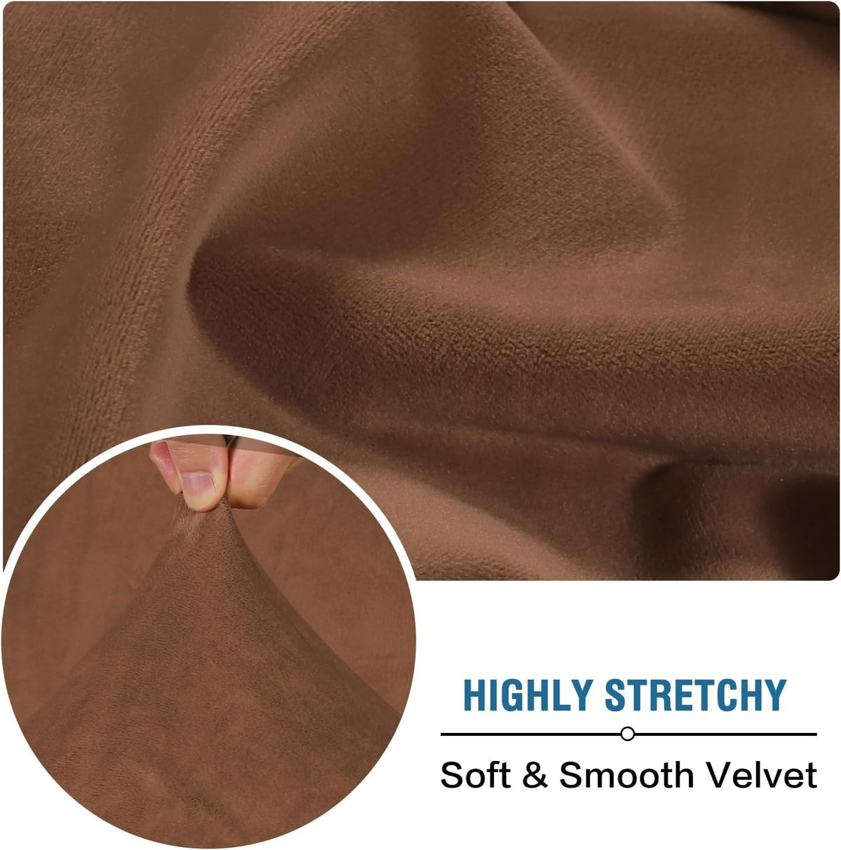 H.VERSAILTEX Velvet Stretch Individual Chaise Cover Sectional Couch Covers for L Shaped Sofa Both