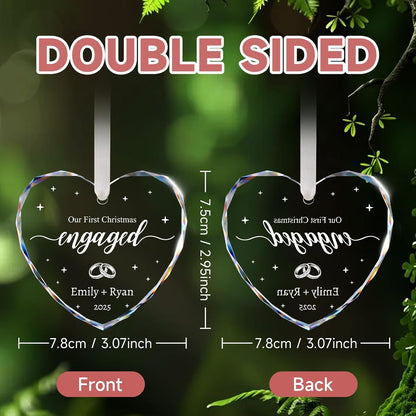 Engagement Gifts for Couples - Personalized Engagement Ornament for Party Decorations - Bride to Be