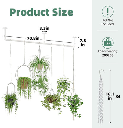 Plant Hanger Indoor with 6 Hanging Chains Hanging Planters for Indoor Plants Hanging Plant Holder
