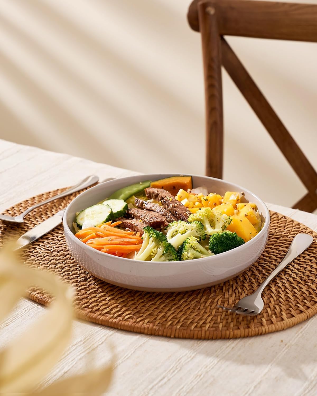 famiware Milkyway 33 oz Bowl Set, Pasta Bowls Set of 4, Salad Bowls Perfect for Your Friend for