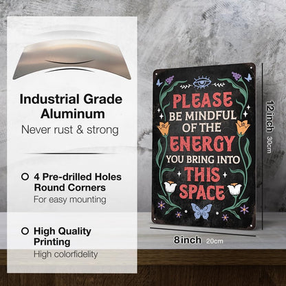 Heuhuww Vintage Positive Energy Wall Decor-Use Your Eyes To See Beauty Your Voice To Say Kind Words