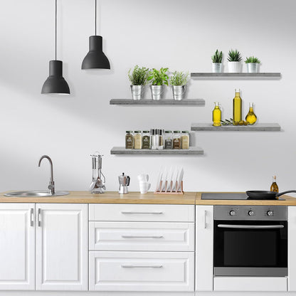 Sorbus Floating Shelves for Wall - 24" Bathroom Shelves, Wall Decor for Bedroom, Kitchen, Living
